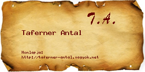 Taferner Antal névjegykártya